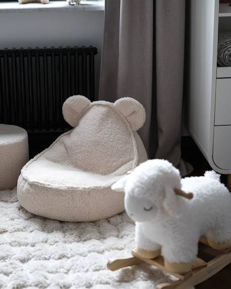 Pouf poire ours chambre enfant - fauteuil comfortable en teddy Biscuit+Cream white+Guava+Maple+Matcha+Warm hazel 9 - vertbaudet enfant 
