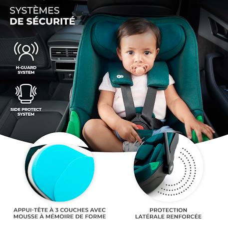 Siège auto multifonction - transat et siège réglable Bleu+Gris+Noir 3 - vertbaudet enfant 