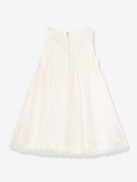 Robe festive DTIA avec dentelle et jupe en tulle bébé DANAMADE écru 2 - vertbaudet enfant 