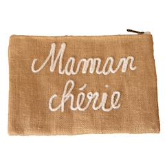 Puériculture-Pochette jute "maman chérie"