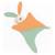Doudou en coton bio gus Blanc 1 - vertbaudet enfant 