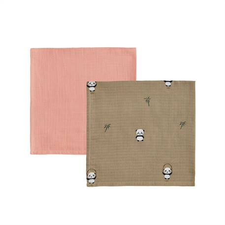 Mousseline lot de 2 en coton Gris+Marron 4 - vertbaudet enfant 