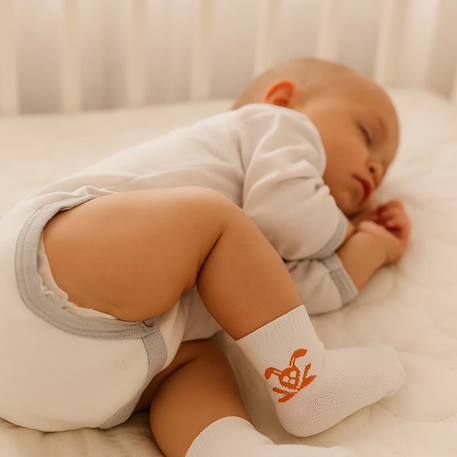 Chaussettes naissance en coton bio Blanc 5 - vertbaudet enfant 