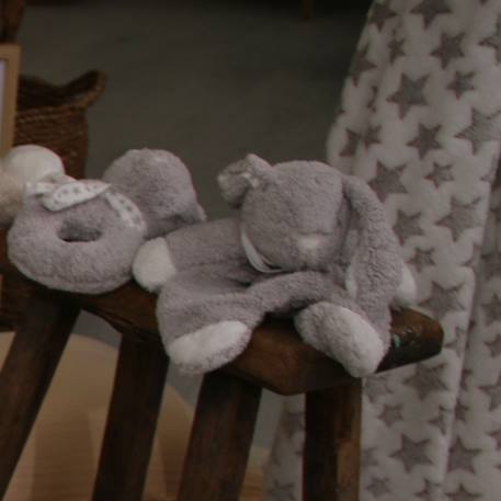 Doudou lapin gris Gris 2 - vertbaudet enfant 