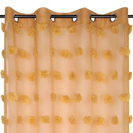 Voilage pompons brodés Blanc+Gris perle+Jaune moutarde+Pink 8 - vertbaudet enfant 