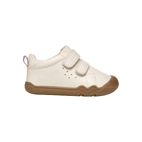 Baskets bébé basses à scratch Ivory clair+Rose sombre 1 - vertbaudet enfant 
