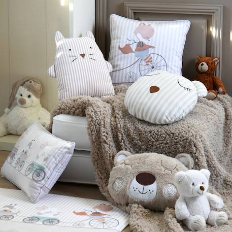 Coussin rayé en forme d'ours Naturel 3 - vertbaudet enfant 