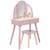 Coiffeuse en bois rose avec miroir à trois volets Rose 3 - vertbaudet enfant 
