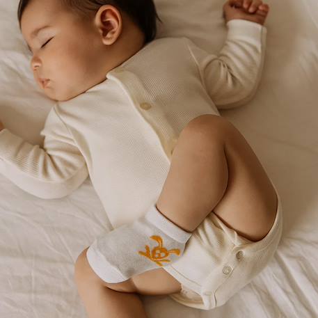 Chaussettes naissance en coton bio Blanc 4 - vertbaudet enfant 