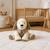 Peluche chien velours et coton sintra Beige+Vert de gris 2 - vertbaudet enfant 