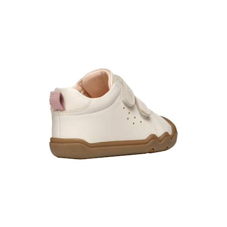 Baskets bébé basses à scratch Ivory clair+Rose sombre 3 - vertbaudet enfant 