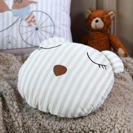 Coussin rayé en forme d'ours Naturel 2 - vertbaudet enfant 