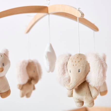 Mobile musical ernest, flo et oli Marron, beige, écru 4 - vertbaudet enfant 