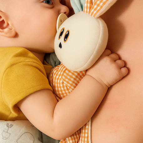 Doudou en coton bio gus Blanc 3 - vertbaudet enfant 