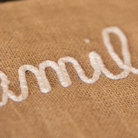 Pochette jute 'family' Naturel 2 - vertbaudet enfant 
