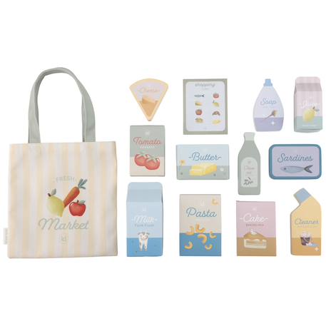 Chariot de courses, Sac et accessoires inclus Vert d'eau, beige, bleu 4 - vertbaudet enfant 