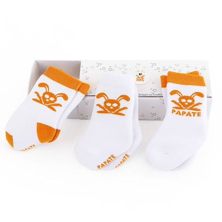 Chaussettes naissance en coton bio Blanc 1 - vertbaudet enfant 