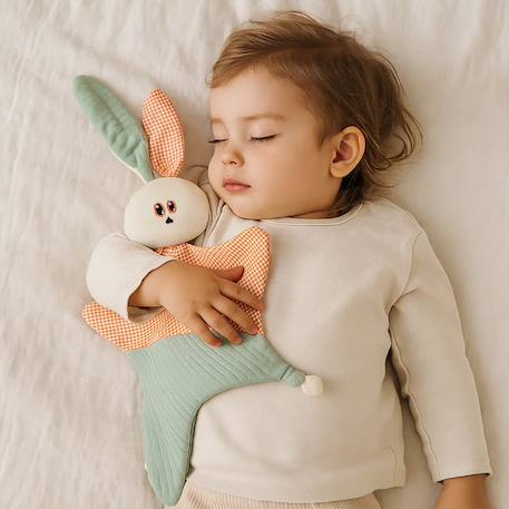 Doudou en coton bio gus Blanc 4 - vertbaudet enfant 