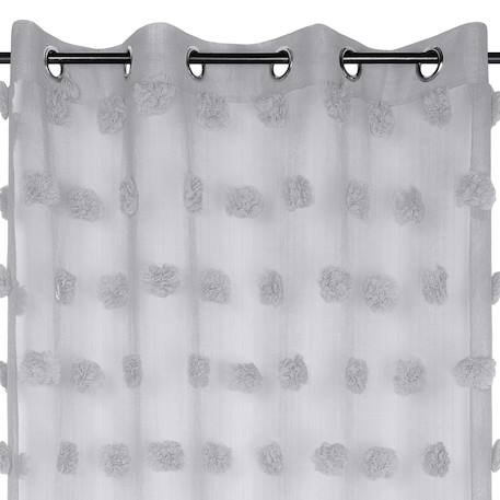 Voilage pompons brodés Blanc+Gris perle+Jaune moutarde+Pink 5 - vertbaudet enfant 