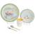 Coffret repas léonard (5 pièces) Bleu, jaune, vert 1 - vertbaudet enfant 