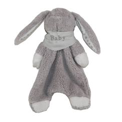 Jouet-Premier âge-Doudou lapin gris
