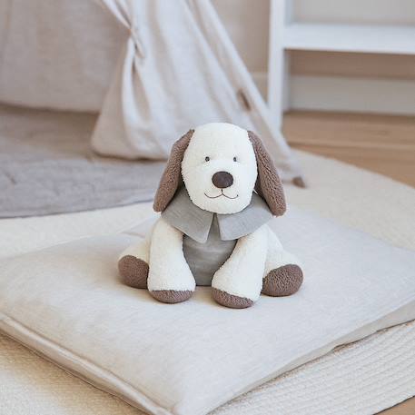 Peluche chien velours et coton sintra Beige+Vert de gris 6 - vertbaudet enfant 