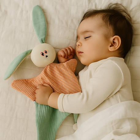 Doudou en coton bio gus Blanc 2 - vertbaudet enfant 