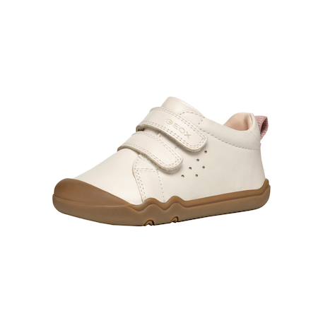 Baskets bébé basses à scratch Ivory clair+Rose sombre 4 - vertbaudet enfant 