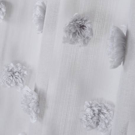 Voilage pompons brodés Blanc+Gris perle+Jaune moutarde+Pink 6 - vertbaudet enfant 