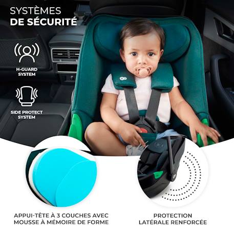 Siège auto multifonction - transat et siège réglable Bleu+Gris+Noir 15 - vertbaudet enfant 