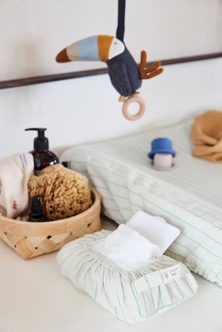 Housse pour lingettes en coton mini Vert 4 - vertbaudet enfant 
