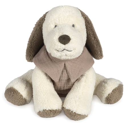 Peluche chien velours et coton sintra Beige+Vert de gris 1 - vertbaudet enfant 