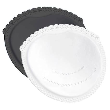 Coussinet d'allaitement 40 pièces blanc & noir Blanc / noir 1 - vertbaudet enfant 