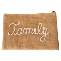 Puériculture-Pochette jute "family"