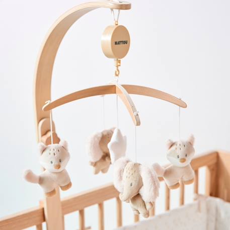 Mobile musical ernest, flo et oli Marron, beige, écru 3 - vertbaudet enfant 