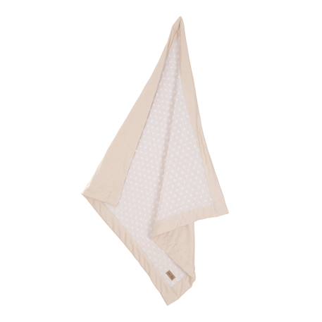 Couverture bébé en coton oeko-tex pois en relief frosty almond Beige amande 1 - vertbaudet enfant 