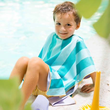Poncho de plage lagon (60 x 60 cm) Bleu, orange+Bleu, rouge+Vert d'eau, bleu, violet 15 - vertbaudet enfant 