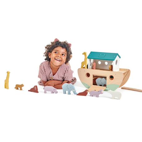 Arche de noé Beige, bleu, jaune 3 - vertbaudet enfant 