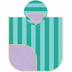 Linge de maison et décoration-Linge de bain-Poncho de plage lagon (60 x 60 cm)