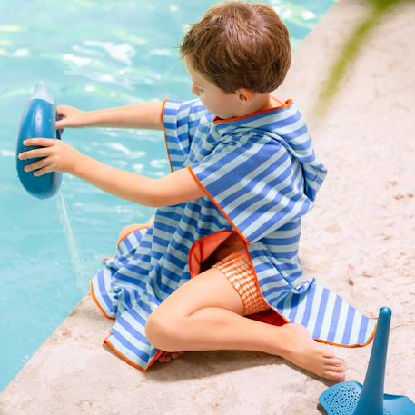 Poncho de plage lagon (60 x 60 cm) Bleu, orange+Bleu, rouge+Vert d'eau, bleu, violet 3 - vertbaudet enfant 