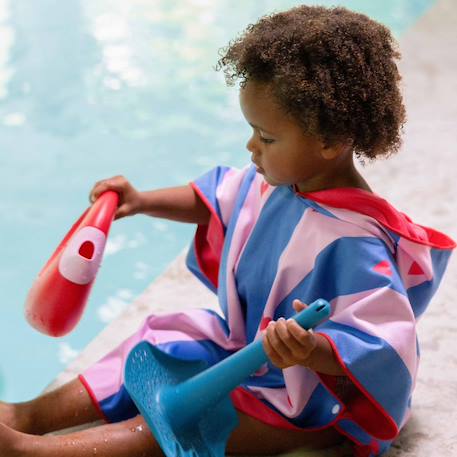 Poncho de plage lagon (60 x 60 cm) Bleu, orange+Bleu, rouge+Vert d'eau, bleu, violet 9 - vertbaudet enfant 