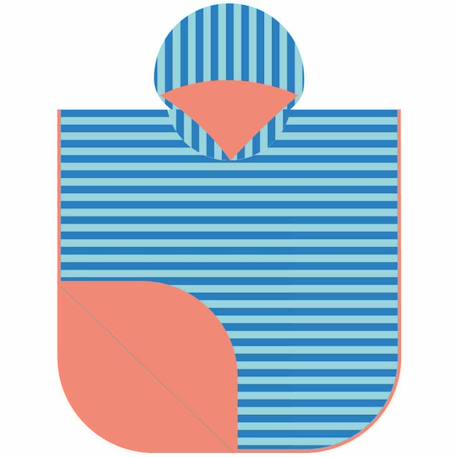 Fille-Poncho de plage lagon (60 x 60 cm)