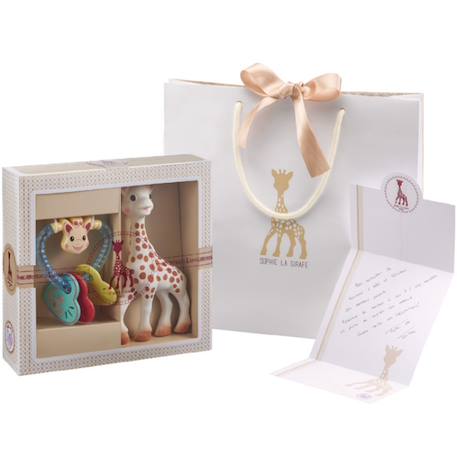 Coffret cadeau hochet Ecru, marron 1 - vertbaudet enfant 