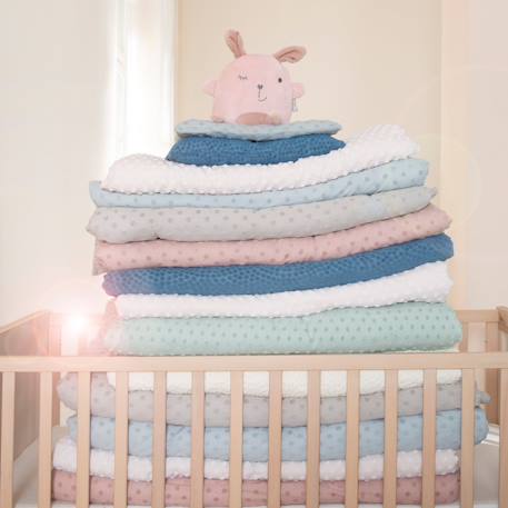 Couverture bébé en coton oeko-tex pois en relief frosty almond Beige amande 6 - vertbaudet enfant 