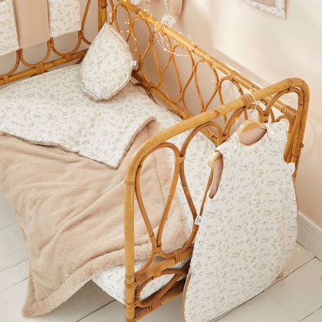 Couverture polaire mix & match vert de gris (70 x 100 cm) Blanc, beige+Vert d'eau, écru 2 - vertbaudet enfant 