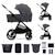 Poussette 2 en 1 Kinderkraft NEA 2 avec Nacelle Spacieuse, Roues Amorties, Siège Réversible et Pliage Compact Beige+Beige/sable+Gris+Gris clair+Noir+Noir/argent 13 - vertbaudet enfant 