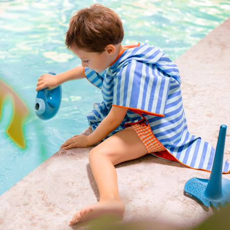 Poncho de plage lagon (60 x 60 cm) Bleu, orange+Bleu, rouge+Vert d'eau, bleu, violet 2 - vertbaudet enfant 