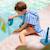 Poncho de plage lagon (60 x 60 cm) Bleu, orange+Bleu, rouge+Vert d'eau, bleu, violet 2 - vertbaudet enfant 