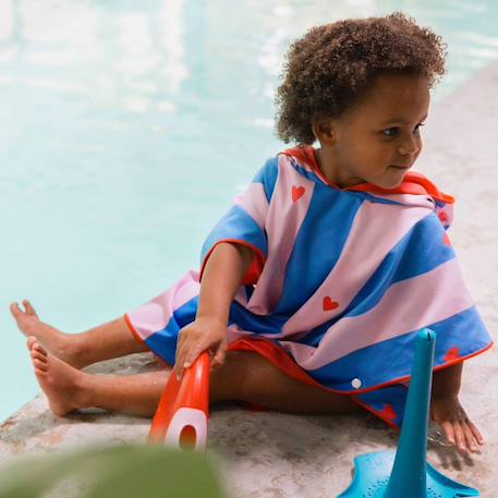 Poncho de plage lagon (60 x 60 cm) Bleu, orange+Bleu, rouge+Vert d'eau, bleu, violet 7 - vertbaudet enfant 