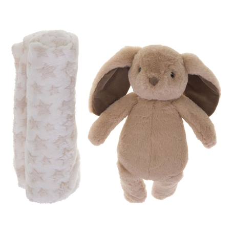 Doudou lapin et son plaitoilé 05 Marron 2 - vertbaudet enfant 